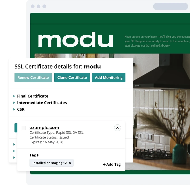 Modu using SSL management