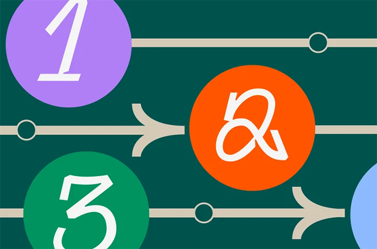 Numbers and letters in an abstract fashion