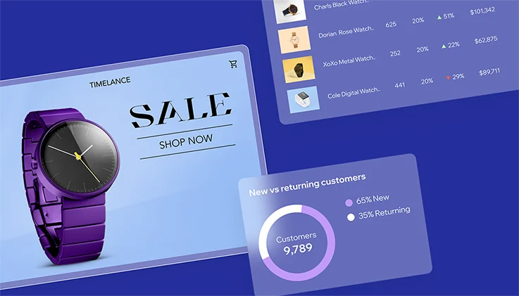 ecommerce website collage